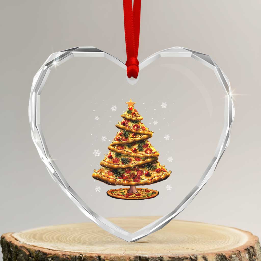 Pizza Xmas Tree Heart Crystal Glass Ornament Xmas Gifts Kids TS10 Transparent Glass 3'' Heart Print Your Wear