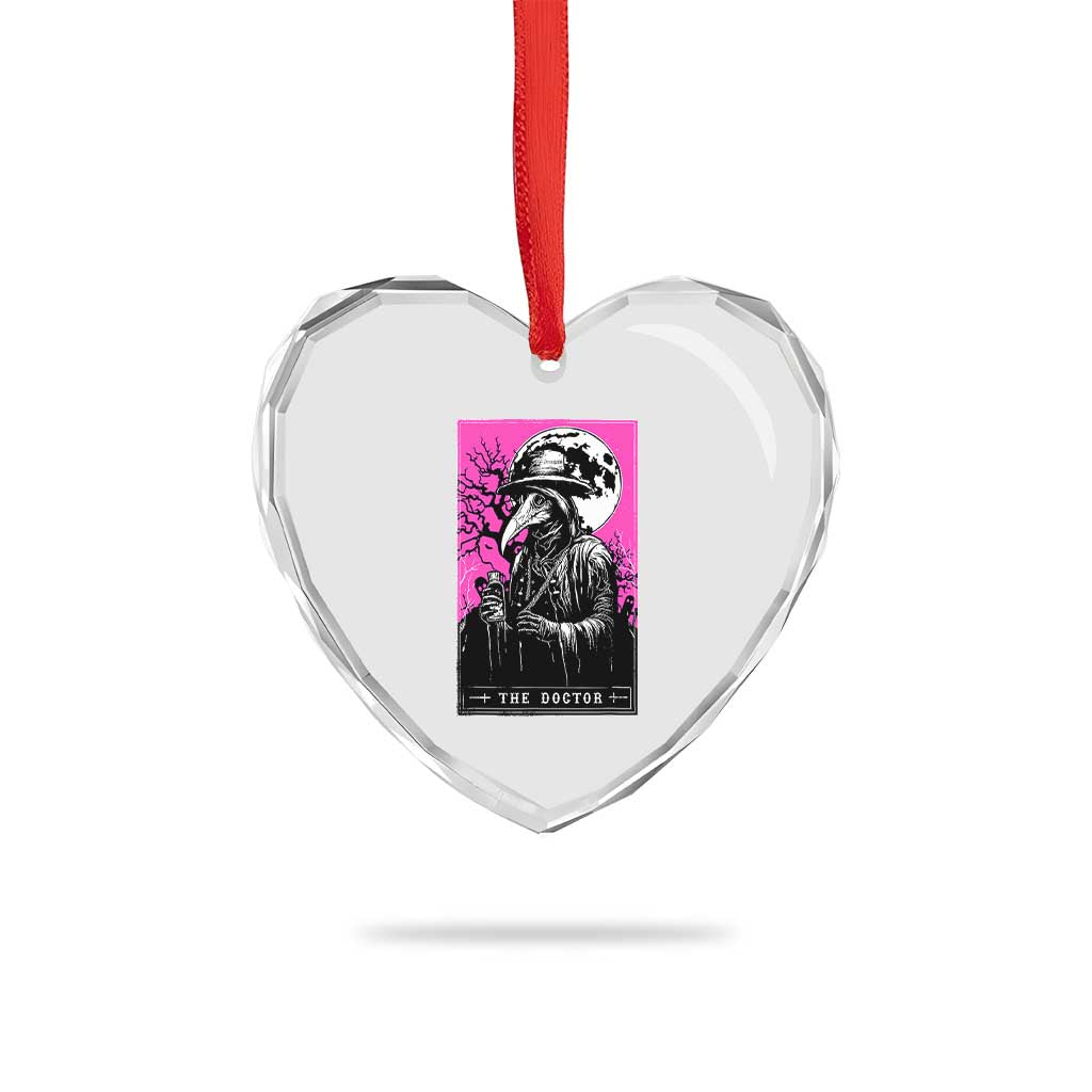 Plague Doctor Tarot Card Heart Crystal Glass Ornament Mysterious Horror Death Occult Satanic TS10 Print Your Wear