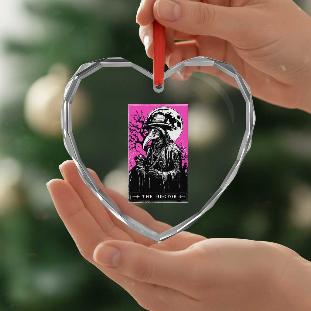 Plague Doctor Tarot Card Heart Crystal Glass Ornament Mysterious Horror Death Occult Satanic TS10 Print Your Wear