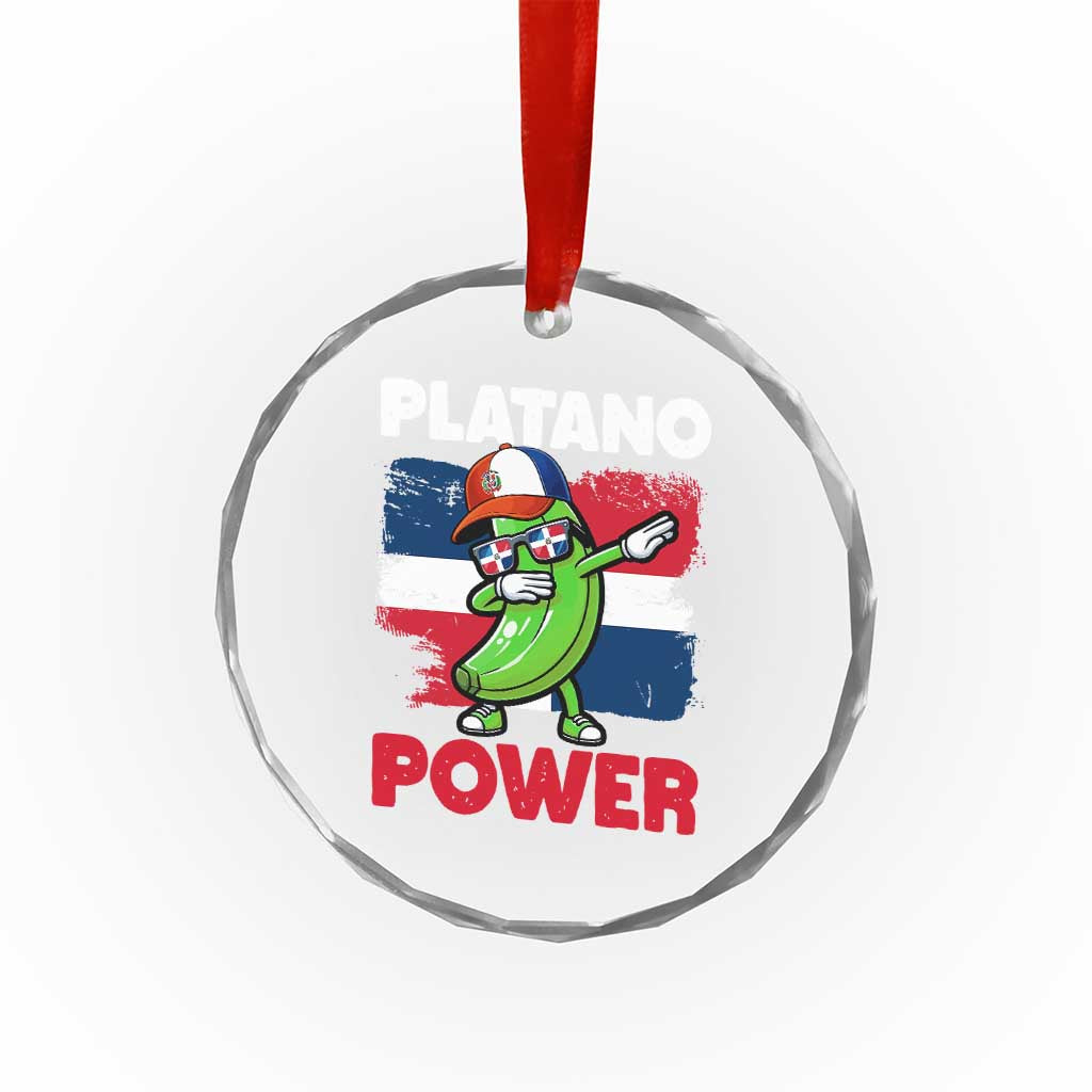 Platano Power Crystal Glass Ornament Funny Dominican Republic Flag Baseball TS11 Print Your Wear
