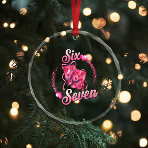 Playing Cards 67 Of Hearts Crystal Glass Ornament Six Seven Valentine Meme TS12 Print Your Wear