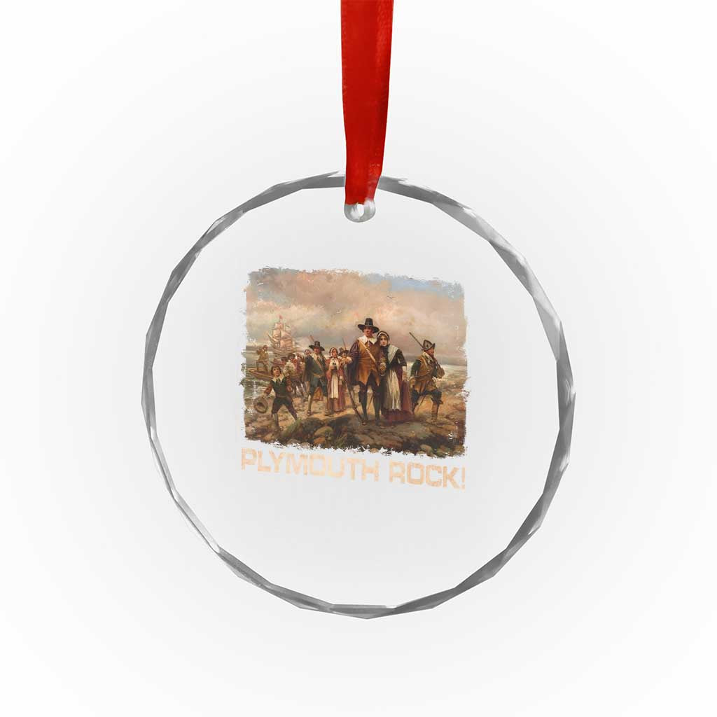 Plymouth Rock Crystal Glass Ornament Mayflower Pilgrims Thanksgiving History TS11 Print Your Wear