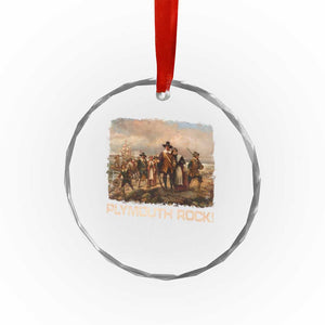 Plymouth Rock Crystal Glass Ornament Mayflower Pilgrims Thanksgiving History TS11 Print Your Wear