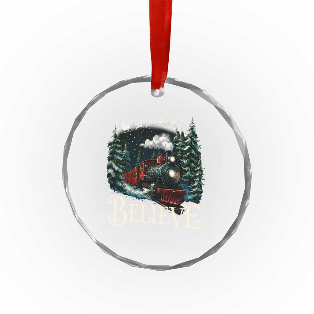 Polar Express Crystal Glass Ornament Christmas Believe TS10 Print Your Wear