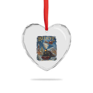 Polar Express Heart Crystal Glass Ornament Retro Vintage Christmas Believe TS10 Print Your Wear