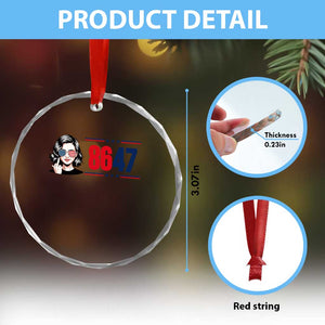 Political Activist 8647 Crystal Glass Ornament Freedom Satire Protest Graphic TS12 Print Your Wear