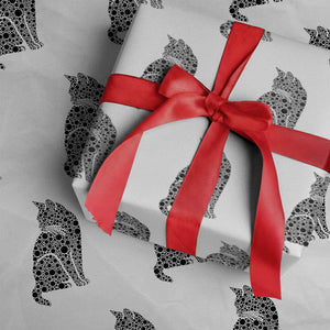 Polka Dot Black Cat Wrapping Paper Roll International Dot Day Gift