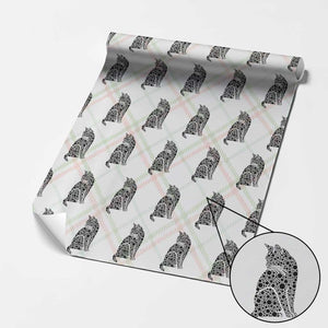 Polka Dot Black Cat Wrapping Paper Roll International Dot Day Gift