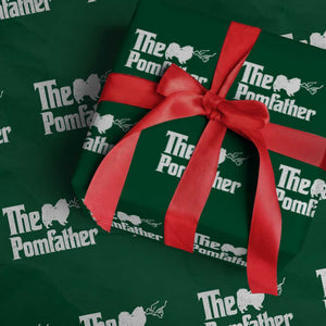 Pomeranian Dad Wrapping Paper Roll The Pom Father Fathers Day Gifts For Dog Lovers TS10 Green Print Your Wear