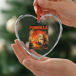 Pomzilla Dog Japanese Art Heart Crystal Glass Ornament Retro Vintage Dog Lover Pomeranian Pom Monster Kaiju TS10 Print Your Wear