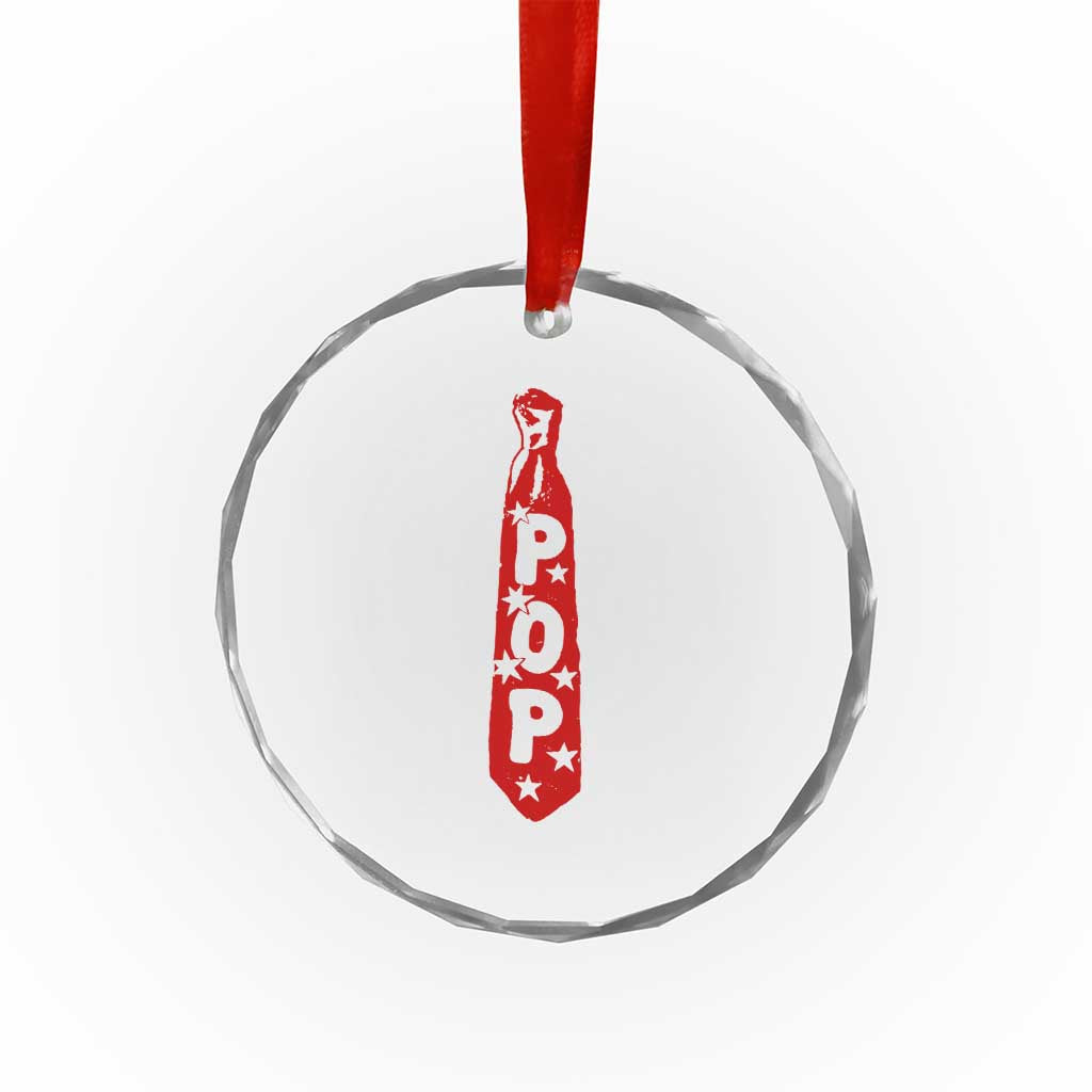 Pop Tie Star Dad Music Lover Fathers Day Crystal Glass Ornament TS11 Print Your Wear