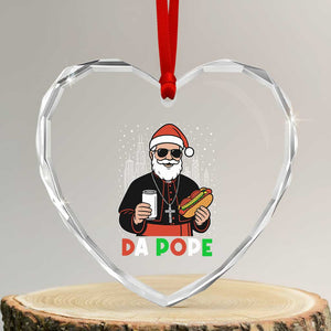Pope Leo XIV Christmas Heart Crystal Glass Ornament Cardinal Robert Prevost Santa Chicago TS11 Transparent Glass 3'' Heart Print Your Wear