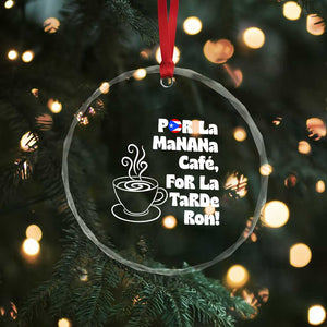 Por La Mañana Cafe Crystal Glass Ornament Puerto Rican Music Lover Coffee Fan TS14 Print Your Wear