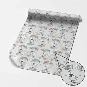 Porch Goose Wrapping Paper Roll Cute Garden Club Vibes Moms Grandmas TS10 Christmas Plaid Print Your Wear