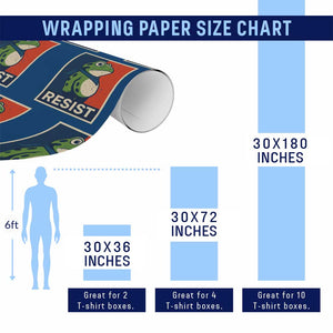 Portland 2025 Protest Wrapping Paper Roll Frog Resist Against Pepper Spray TS02 Print Your Wear