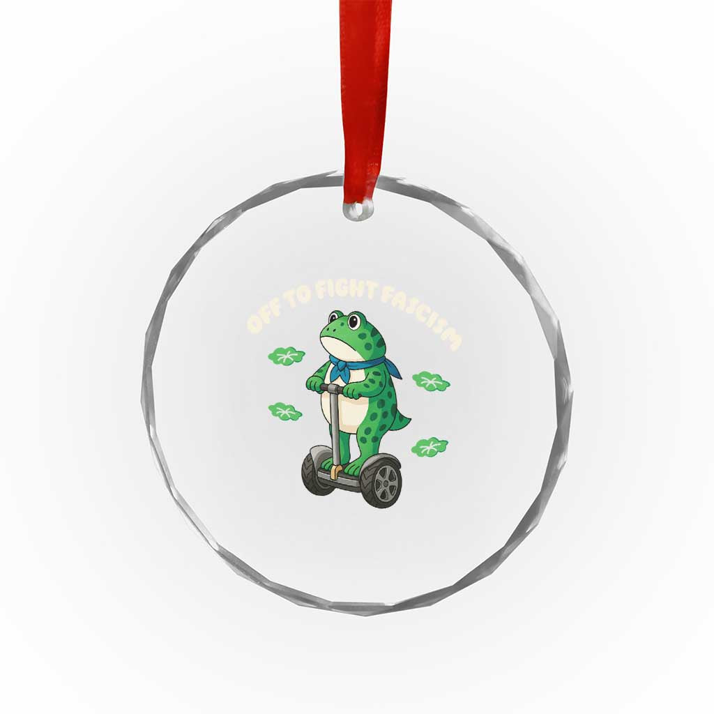Portland Frog Crystal Glass Ornament Off to Fight Fascism Inflatable Costume Protest TS10 Print Your Wear