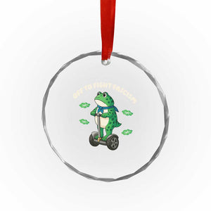 Portland Frog Crystal Glass Ornament Off to Fight Fascism Inflatable Costume Protest TS10 Print Your Wear