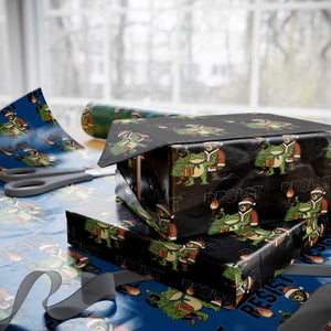 Portland Frog Protest Frogs Together Strong Wrapping Paper Roll Funny Holiday Gift TS12 Black Print Your Wear