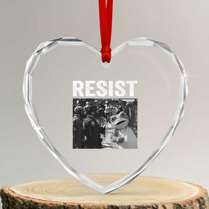 Portland Frog Protest Heart Crystal Glass Ornament Funny Rebel Gift TS12 Transparent Glass 3'' Heart Print Your Wear