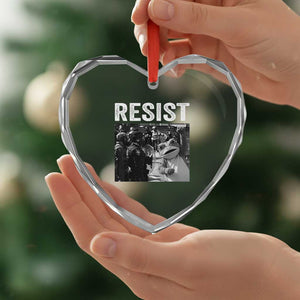 Portland Frog Protest Heart Crystal Glass Ornament Funny Rebel Gift TS12 Print Your Wear