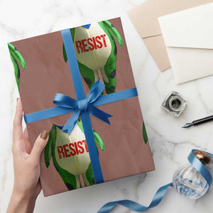 Portland Frog Wrapping Paper Roll Funny Political Costume Protest Resist TS10 Mocha Print Your Wear