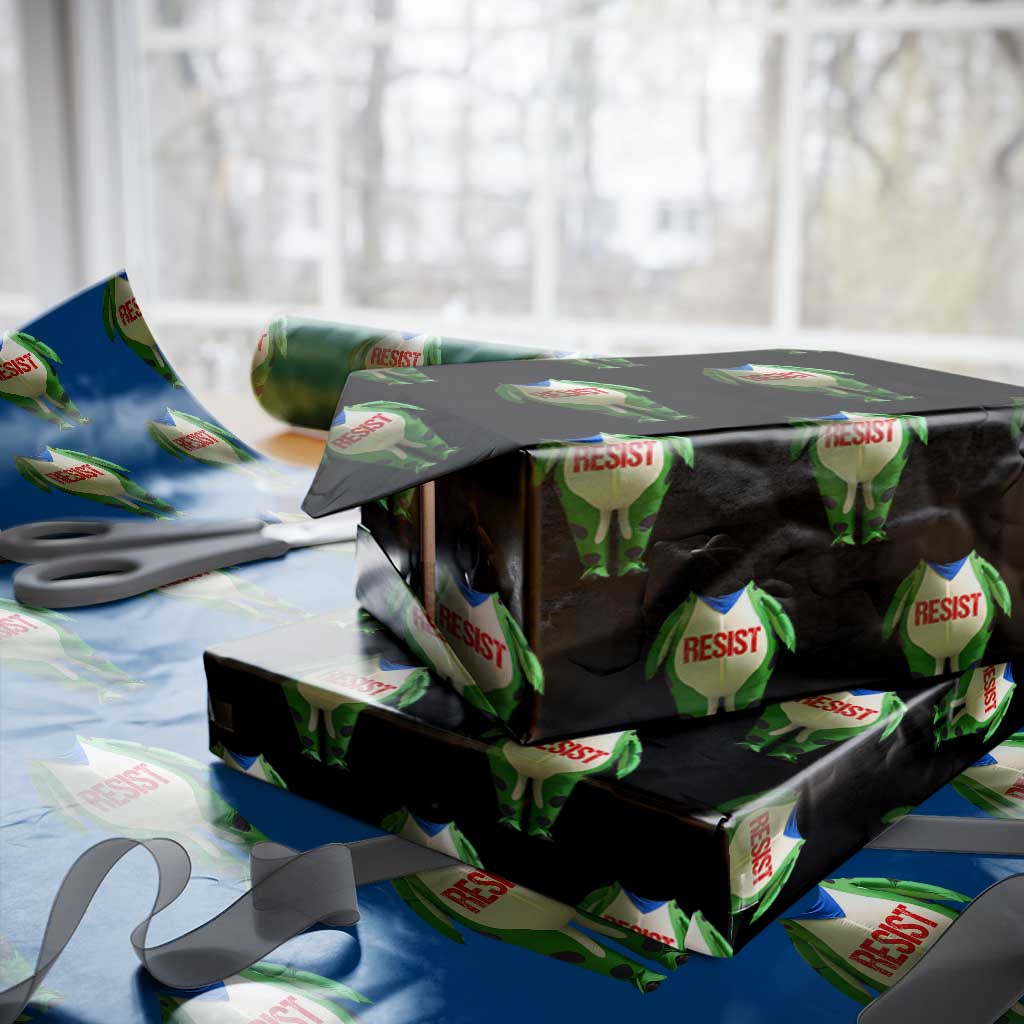 Portland Frog Wrapping Paper Roll Funny Political Costume Protest Resist TS10 Black Print Your Wear