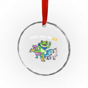 Portland On Ice 2025 Crystal Glass Ornament Resist Frog and Inflatable Animals Protest Sarcastic Politics TS02 Print Your Wear