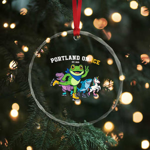 Portland On Ice 2025 Crystal Glass Ornament Resist Frog and Inflatable Animals Protest Sarcastic Politics TS02 Print Your Wear