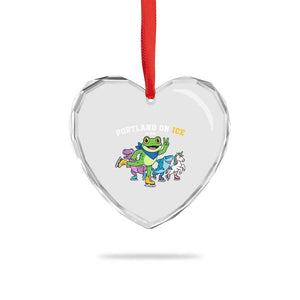 Portland On Ice 2025 Heart Crystal Glass Ornament Resist Frog and Inflatable Animals Protest Sarcastic Politics TS02 Print Your Wear