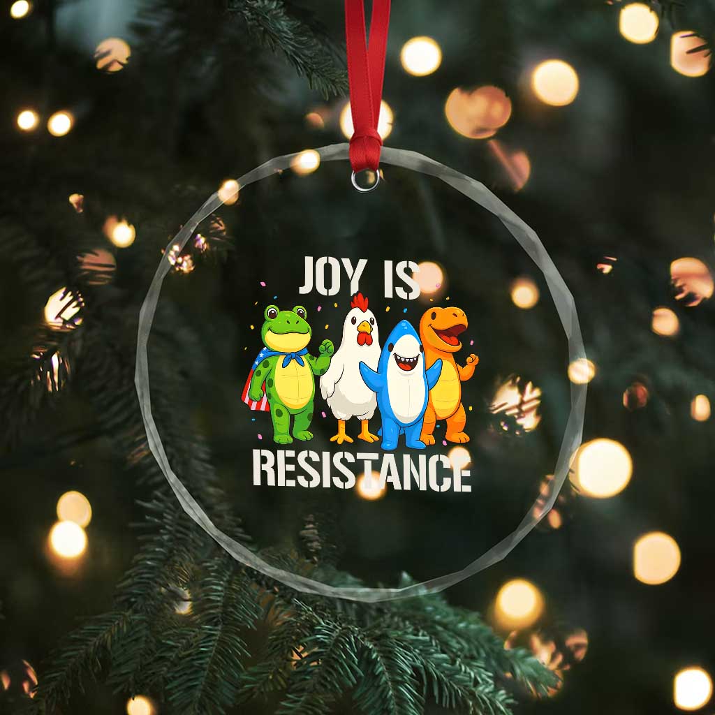 Portland Protest Inflatable Mascot Parade Crystal Glass Ornament Joy Is Resistance Resist Frog Shark Chicken Dino TS02 Print Your Wear
