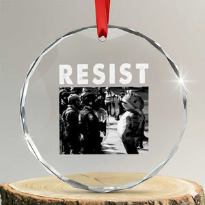 Portland Resist Frog Crystal Glass Ornament Oregon Iconic Frogs Photo Protest Moment TS02 Transparent Glass 3'' Circle Print Your Wear