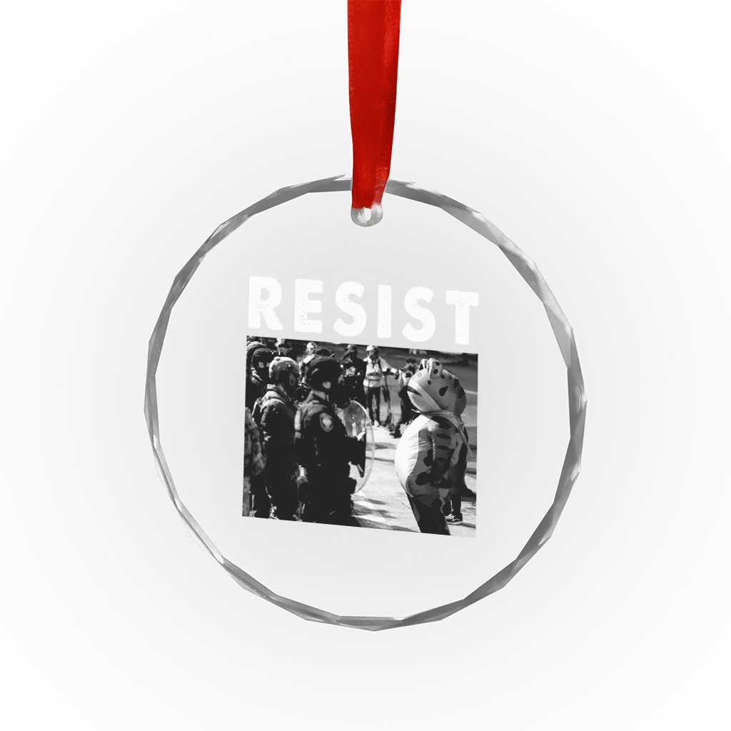 Portland Resist Frog Crystal Glass Ornament Oregon Iconic Frogs Photo Protest Moment TS02 Print Your Wear