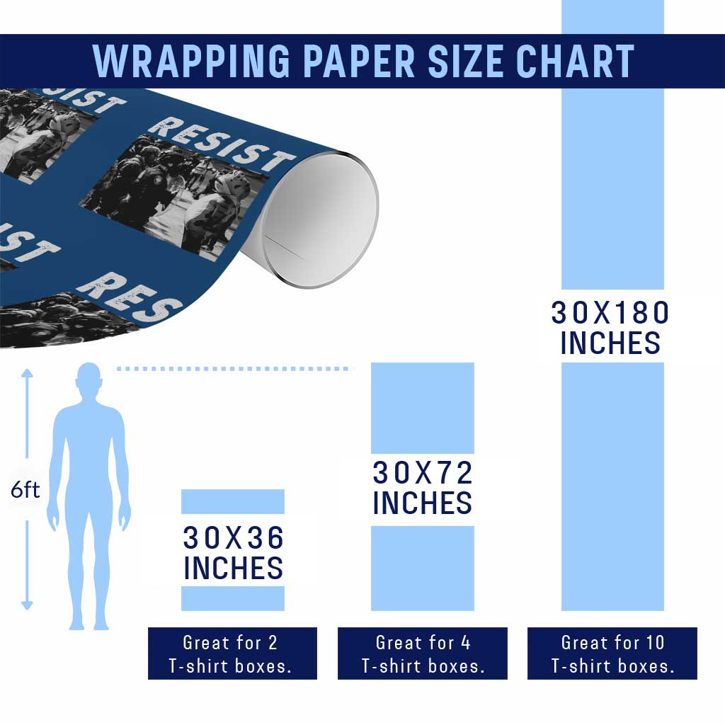 Portland Resist Frog Wrapping Paper Roll Oregon Iconic Frogs Photo Protest Moment TS02 Print Your Wear