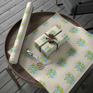 Portofino Italy Lemons Wrapping Paper Roll Vintage Coastal Europe Travel Summer Vibe Aesthetic TS02 Beige Print Your Wear