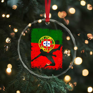 Portugal Soccer Crystal Glass Ornament Portuguese Flag Futebol Football Fan - Print Your Wear
