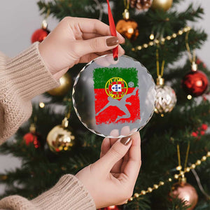 Portugal Soccer Crystal Glass Ornament Portuguese Flag Futebol Football Fan - Print Your Wear