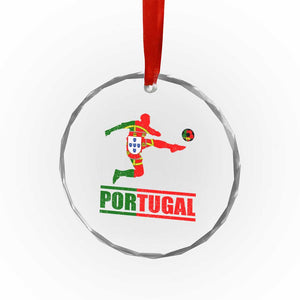 Portugal Soccer Crystal Glass Ornament Portuguese Flag Futebol Football Player TS10 Print Your Wear