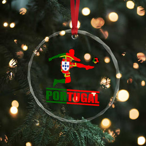 Portugal Soccer Crystal Glass Ornament Portuguese Flag Futebol Football Player - Print Your Wear