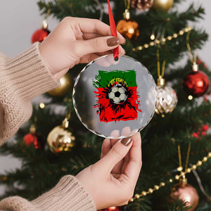 Portugal Soccer Crystal Glass Ornament Portuguese Flag Soccer Ball Futebol - Print Your Wear