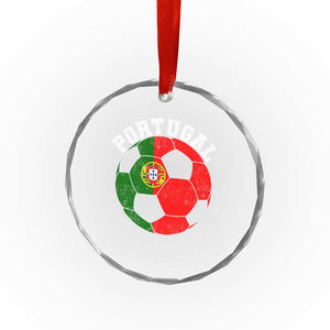 Portugal Soccer Crystal Glass Ornament Portuguese Flag Soccer Ball Futebol Football Fan TS10 Print Your Wear