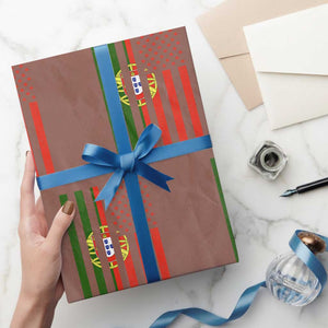 Portuguese Flag Wrapping Paper Roll Vintage USA Flag Portugal Pride Gifts TS10 Mocha Print Your Wear