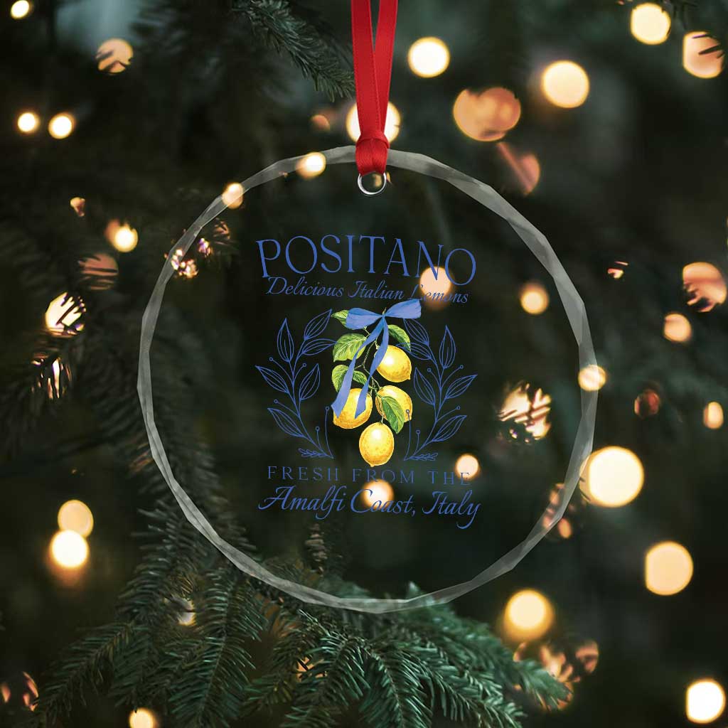 Positano Italy Crystal Glass Ornament Amalfi Coast Italian Lemons Town Italy Vacation TS10 Print Your Wear