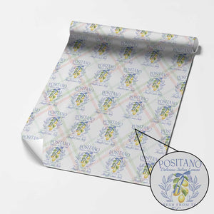Positano Italy Wrapping Paper Roll Amalfi Coast Italian Lemons Town Italy Vacation TS10 Christmas Plaid Print Your Wear