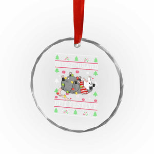 Possum Xmas Crystal Glass Ornament Overstimulated But Festive TS10 Print Your Wear