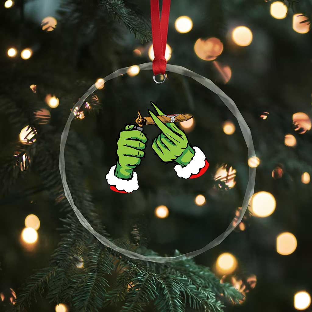 Pothead Xmas Crystal Glass Ornament Cannabis Weed Adult Christmas Party TS10 Print Your Wear