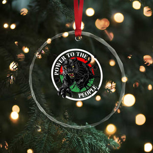 Power To The People Black Panther Party Crystal Glass Ornament Black History Month TS11 Print Your Wear