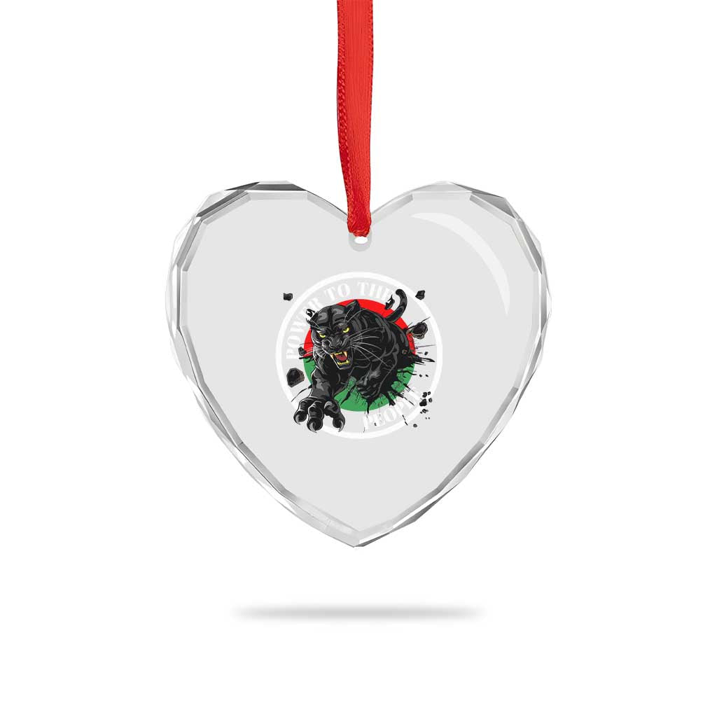 Power To The People Black Panther Party Heart Crystal Glass Ornament Black History Month TS11 Print Your Wear