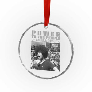 Power To The People Crystal Glass Ornament Black History Angela Davis Black Panther Party TS10 Print Your Wear