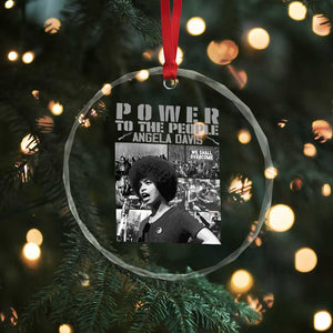 Power To The People Crystal Glass Ornament Black History Angela Davis Black Panther Party TS10 Print Your Wear