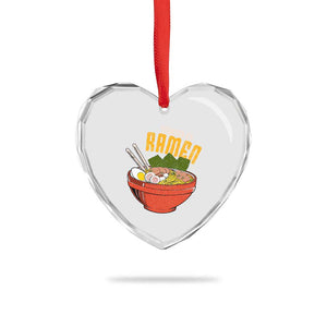 Powered by Ramen Heart Crystal Glass Ornament Japanese Love Anime Noodles TS10 Print Your Wear